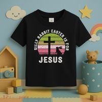 Silly Rabbit Easter Is For Jesus Retro Easter Christian Toddler T-Shirt thumb 3