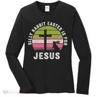 Silly Rabbit Easter Is For Jesus Retro Easter Christian Women's Long Sleeve Shirt thumb 0