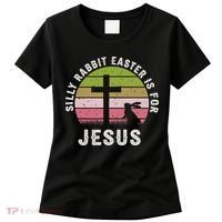Silly Rabbit Easter Is For Jesus Retro Easter Christian Women's T-Shirt thumb 0