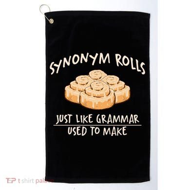 Synonym Rolls English Teacher Student Grammar Pun Learner Gift Golf Towel