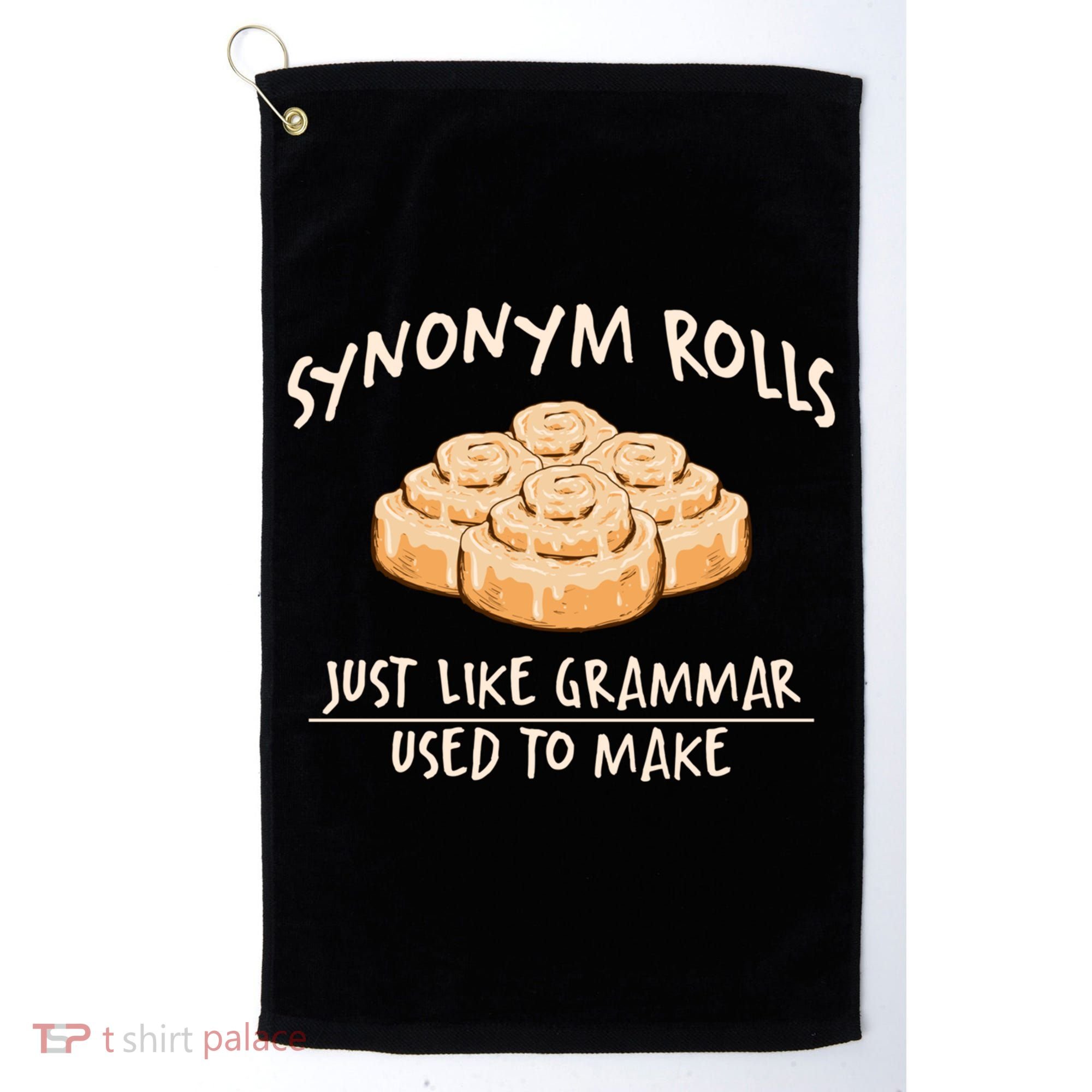Synonym Rolls English Teacher Student Grammar Pun Learner Gift Golf Towel