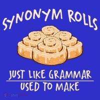 Synonym Rolls English Teacher Student Grammar Pun Learner Gift Button thumb 1