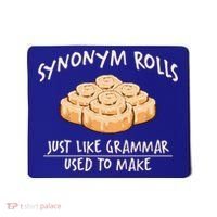 Synonym Rolls English Teacher Student Grammar Pun Learner Gift Mousepad thumb 0