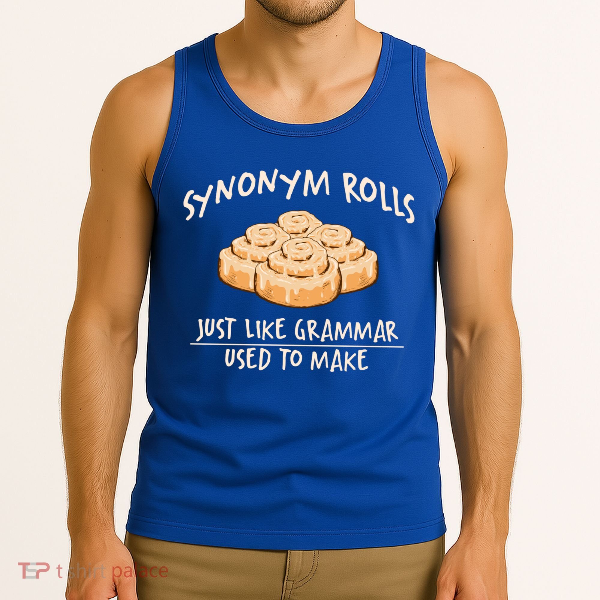 Synonym Rolls English Teacher Student Grammar Pun Learner Gift Tank Top