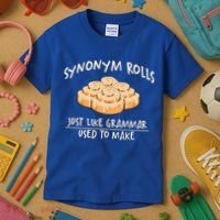 Synonym Rolls English Teacher Student Grammar Pun Learner Gift Kids T-Shirt thumb 3