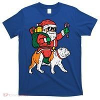 Santa Riding English Bulldog Christmas Pjs Xmas Pajamas Great Gift T-Shirt thumb 0