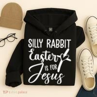Silly Rabbit Easter Is For Jesus Cross Hoodie thumb 4