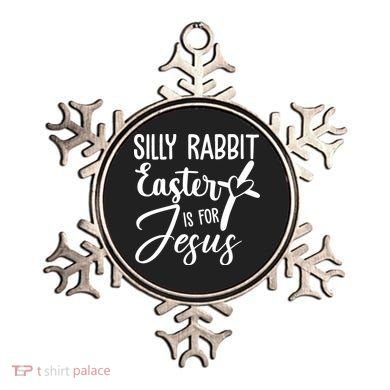 Silly Rabbit Easter Is For Jesus Cross Ornament