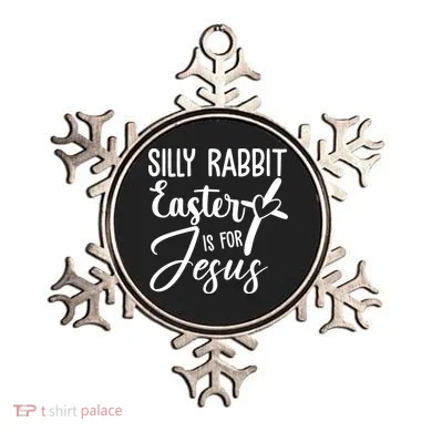 Silly Rabbit Easter Is For Jesus Cross Ornament