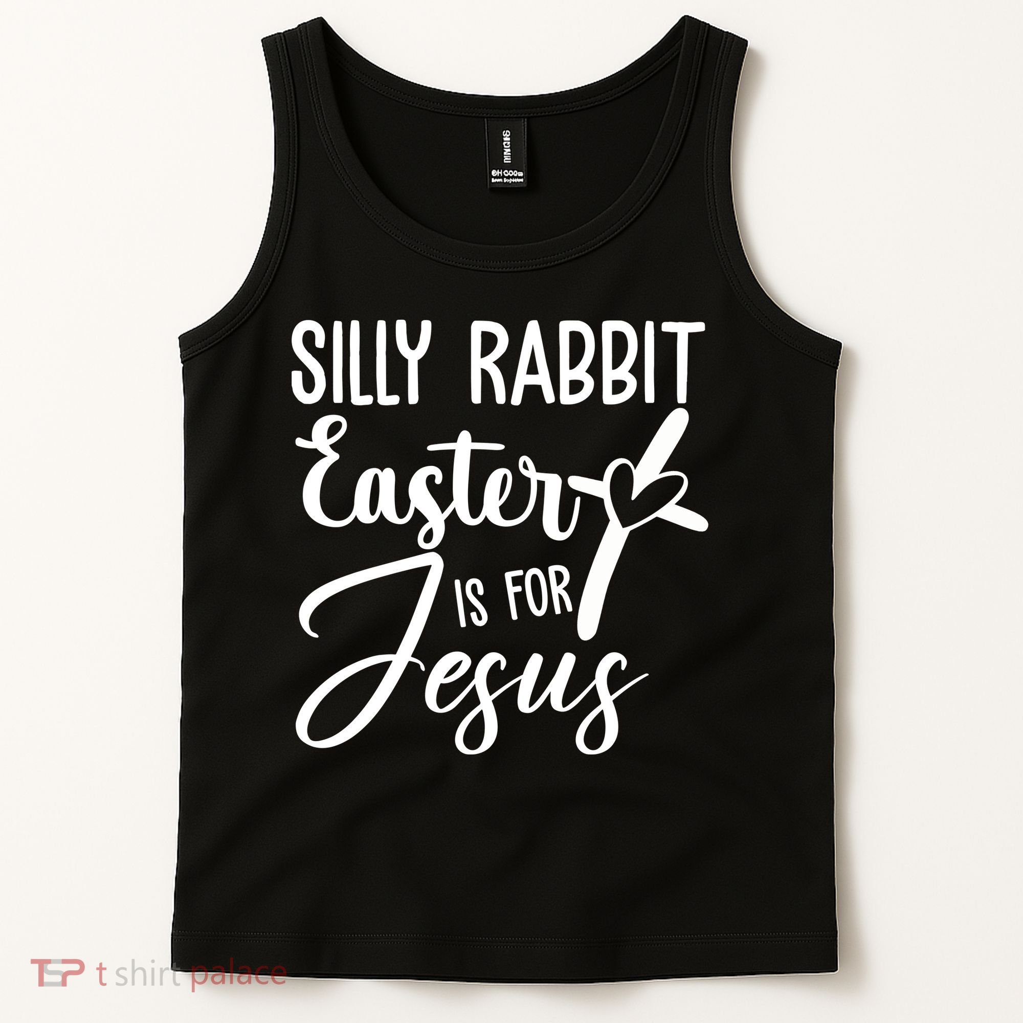 Silly Rabbit Easter Is For Jesus Cross Tank Top