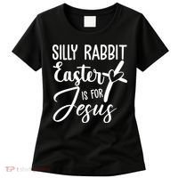 Silly Rabbit Easter Is For Jesus Cross Women's T-Shirt thumb 0