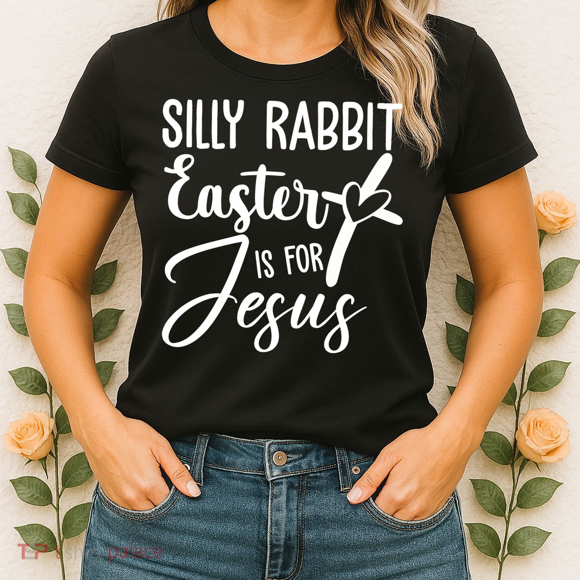 Silly Rabbit Easter Is For Jesus Cross Women's T-Shirt