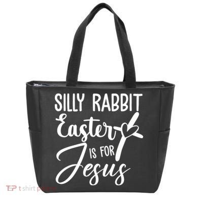 Silly Rabbit Easter Is For Jesus Cross Tote Bag