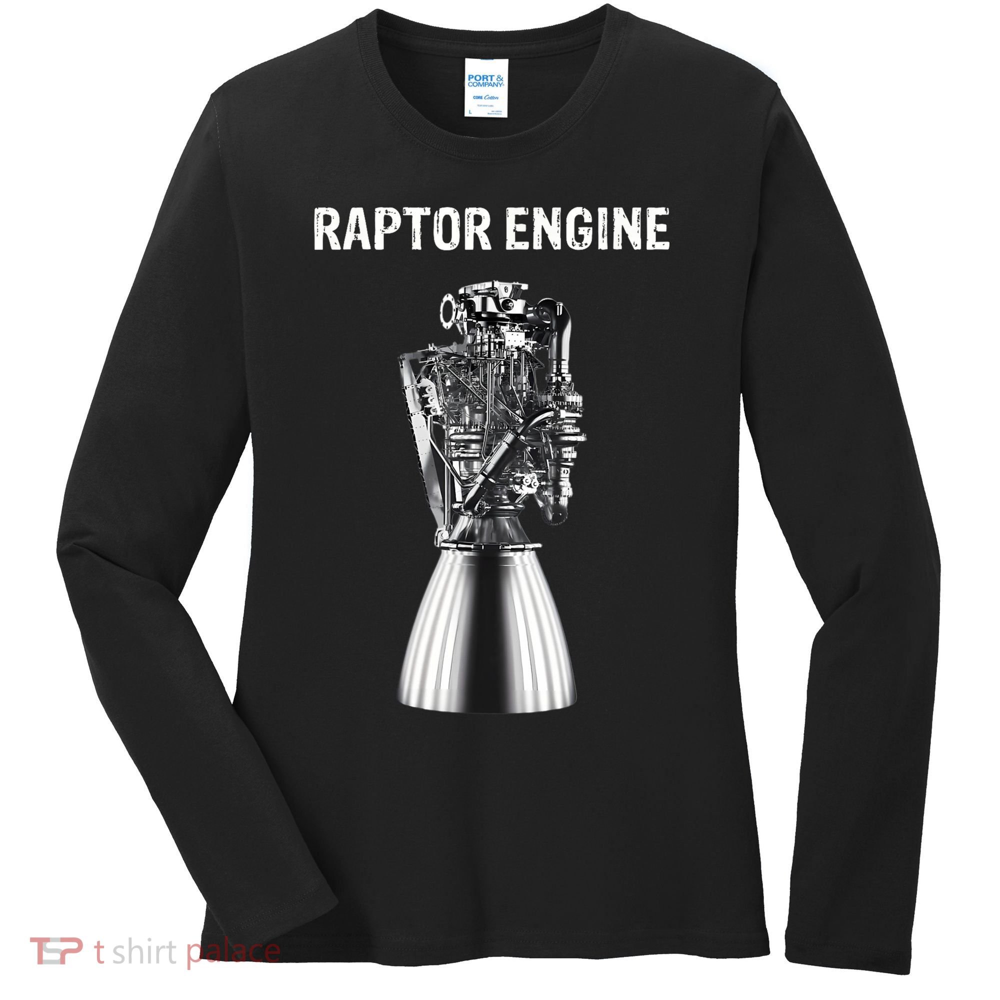 Starship Raptor Engine For Space Explorer & Rocket Scientist Women's Long Sleeve Shirt