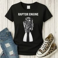Starship Raptor Engine For Space Explorer & Rocket Scientist Women's T-Shirt thumb 3