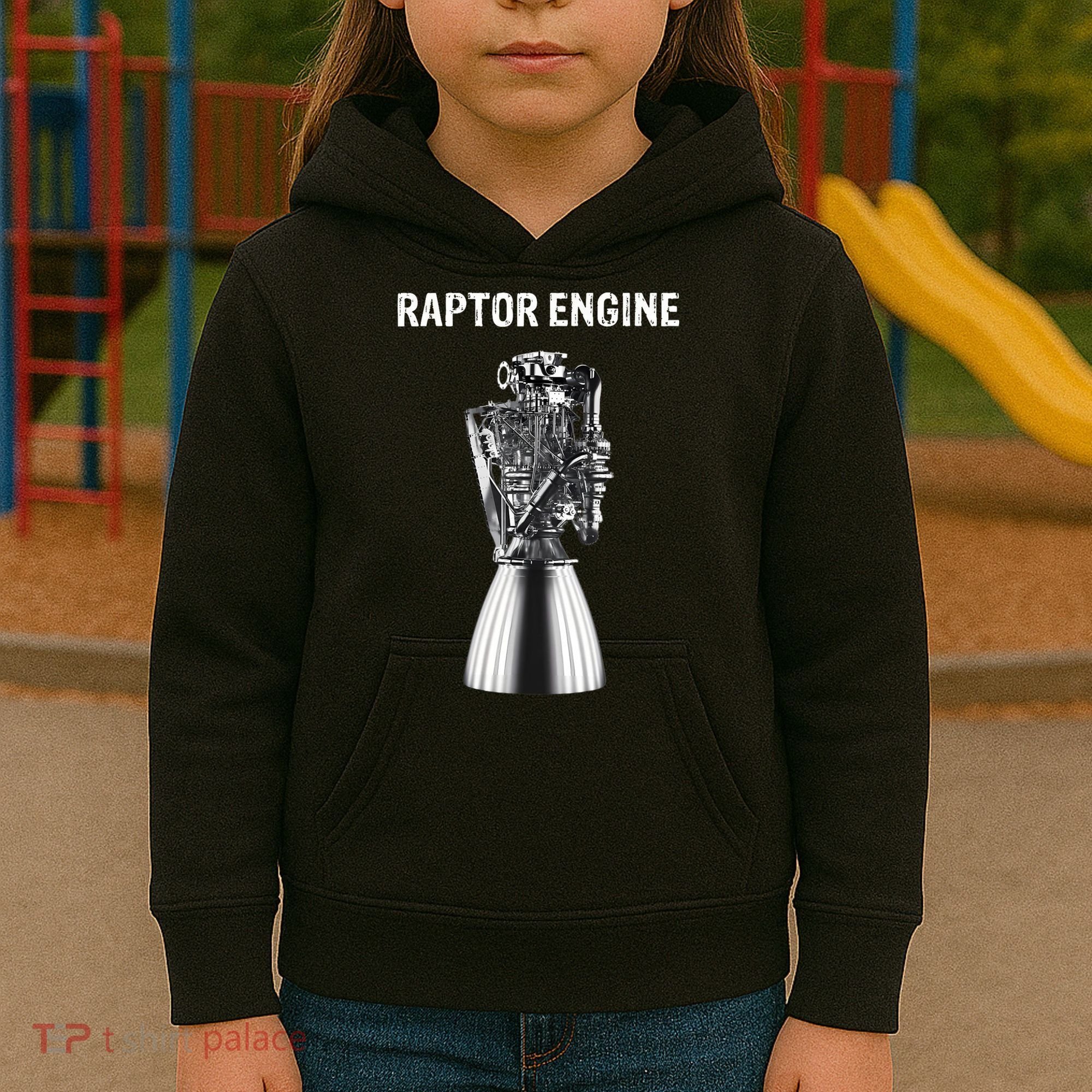 Starship Raptor Engine For Space Explorer & Rocket Scientist Kids Hoodie