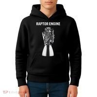 Starship Raptor Engine For Space Explorer & Rocket Scientist Kids Hoodie thumb 4