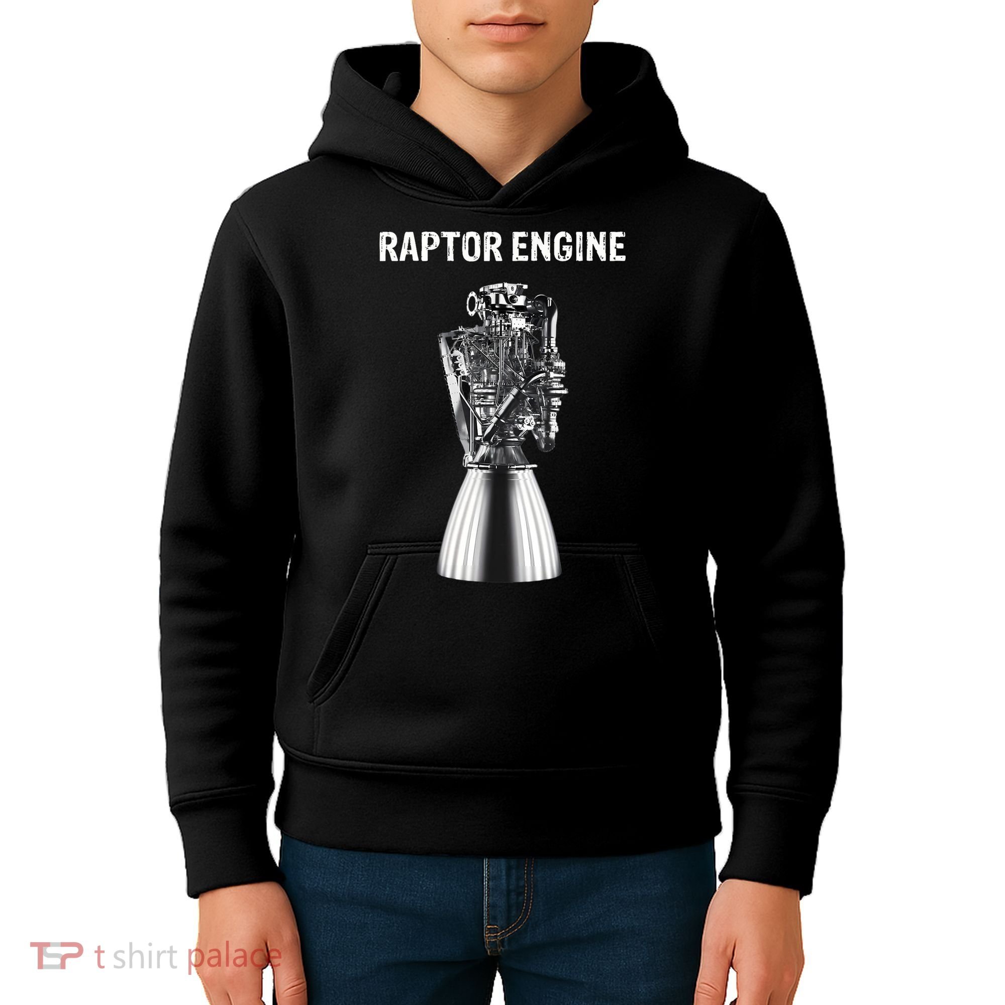 Starship Raptor Engine For Space Explorer & Rocket Scientist Kids Hoodie