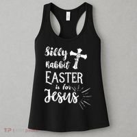 Silly Rabbit Easter Is For Jesus Christian Women's Tank Top thumb 3