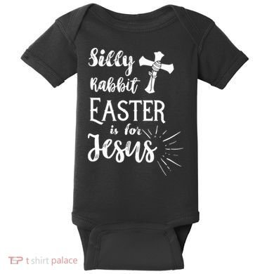 Silly Rabbit Easter Is For Jesus Christian Baby Bodysuit