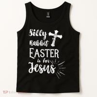 Silly Rabbit Easter Is For Jesus Christian Tank Top thumb 2