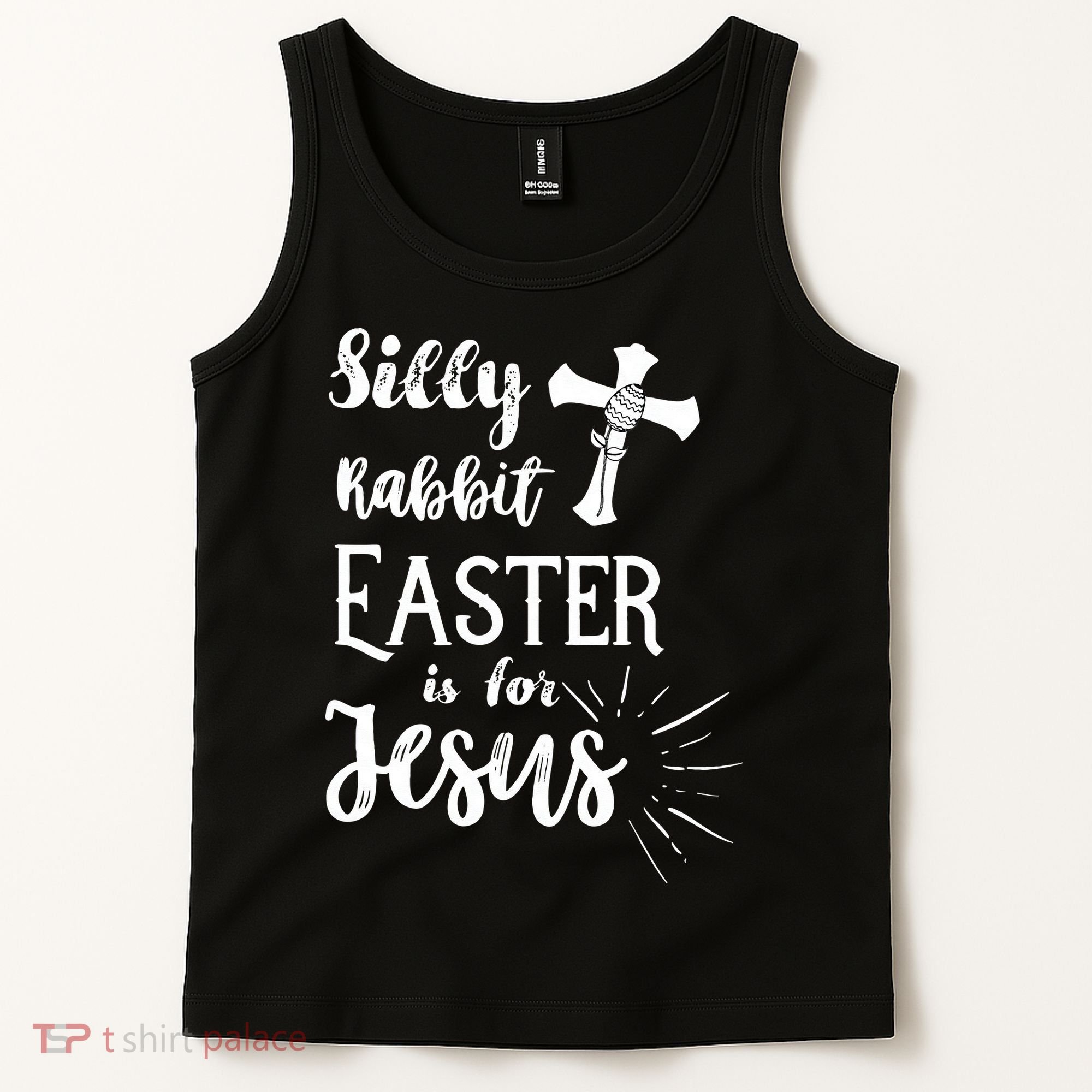 Silly Rabbit Easter Is For Jesus Christian Tank Top