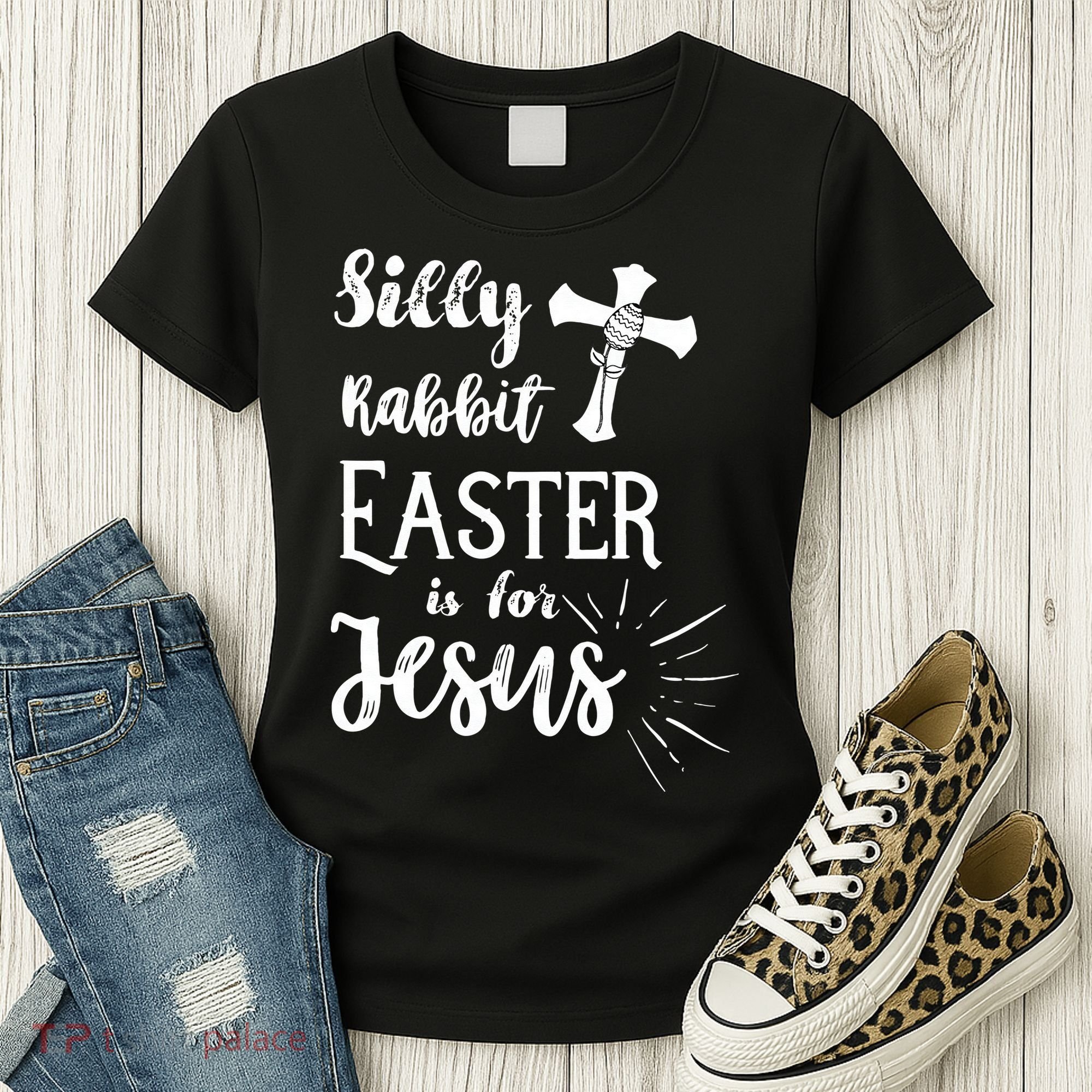 Silly Rabbit Easter Is For Jesus Christian Women's T-Shirt