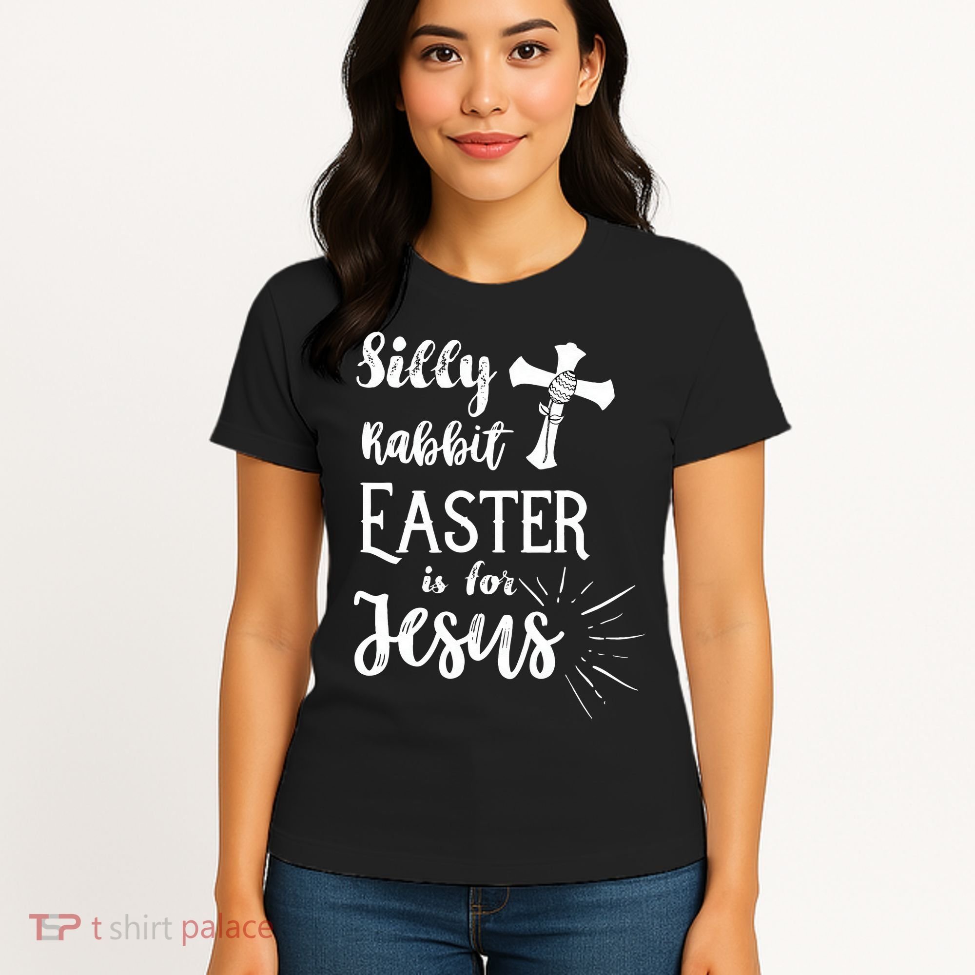 Silly Rabbit Easter Is For Jesus Christian Women's T-Shirt