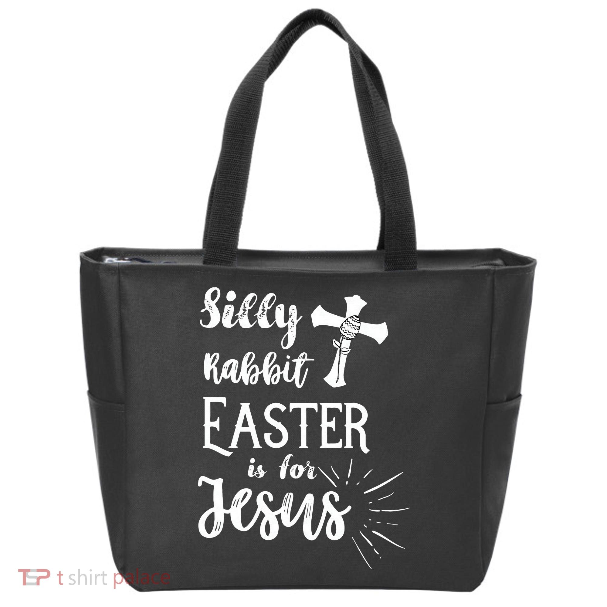 Silly Rabbit Easter Is For Jesus Christian Tote Bag