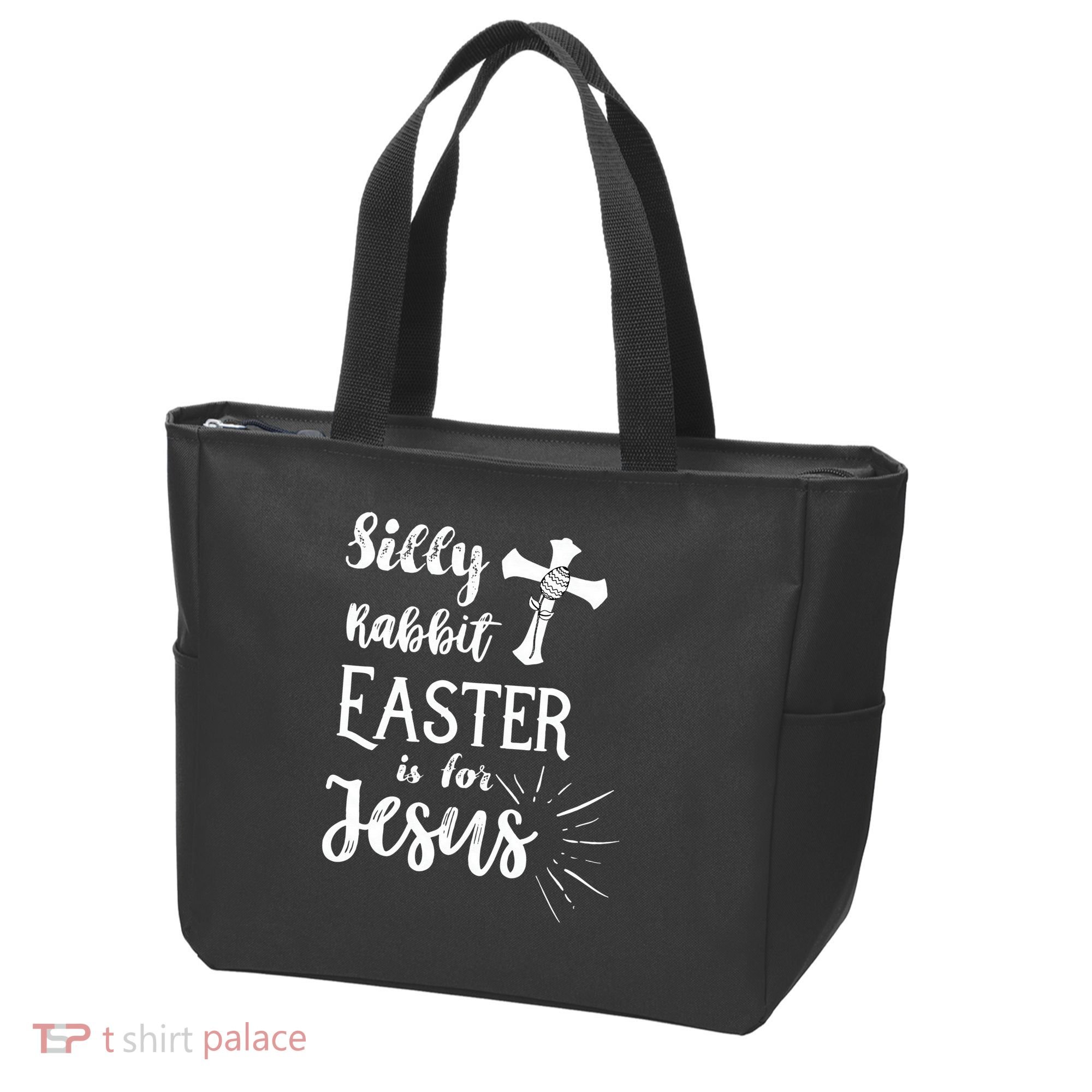 Silly Rabbit Easter Is For Jesus Christian Tote Bag