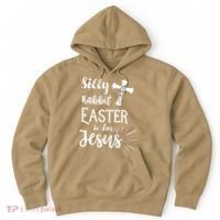 Silly Rabbit Easter Is For Jesus Christian Hoodie thumb 0