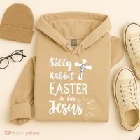 Silly Rabbit Easter Is For Jesus Christian Hoodie thumb 4