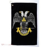 Scottish Rite Eagle 32nd Degree Freemason Gifts For Golf Towel thumb 0