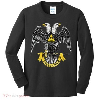 Scottish Rite Eagle 32nd Degree Freemason Gifts For Kids Long Sleeve Shirt