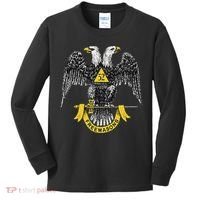 Scottish Rite Eagle 32nd Degree Freemason Gifts For Kids Long Sleeve Shirt thumb 0