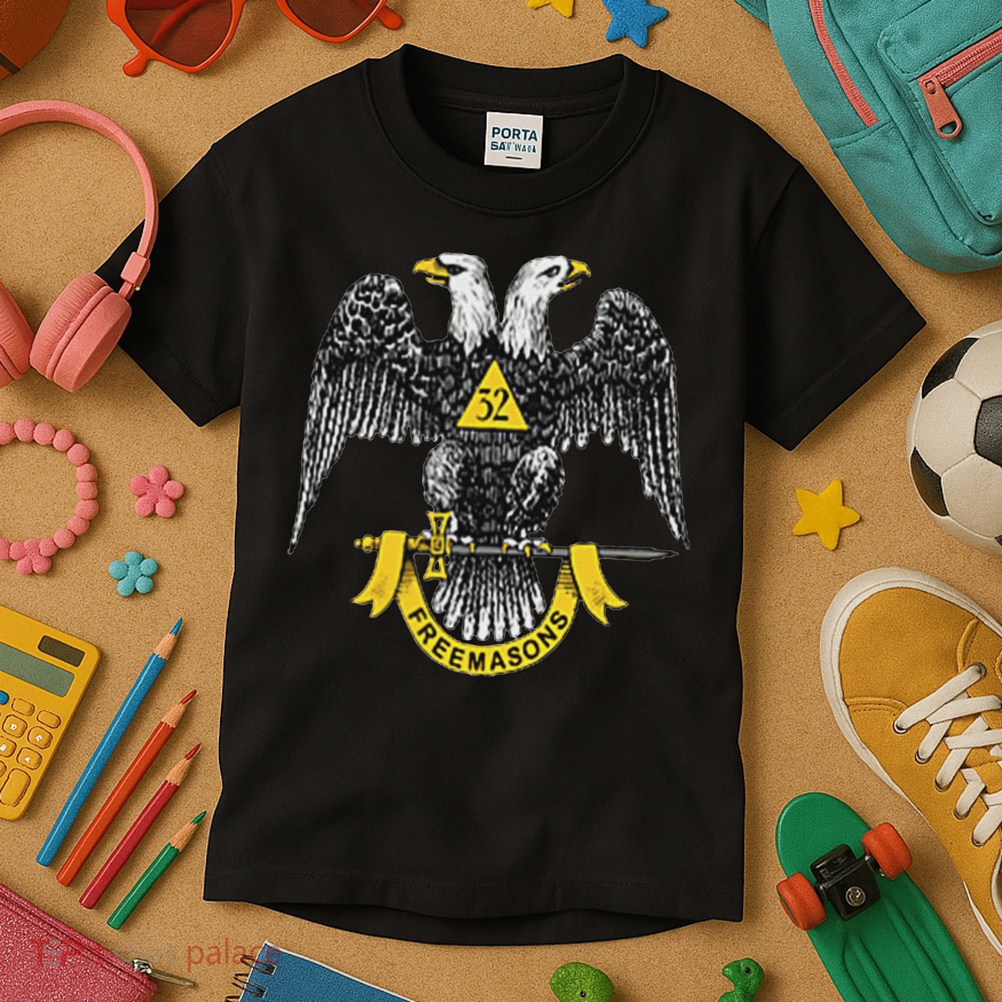 Scottish Rite Eagle 32nd Degree Freemason Gifts For Kids T-Shirt