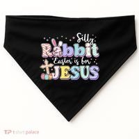 Silly Rabbit Easter Is For Jesus USA-Made Doggie Bandana thumb 0