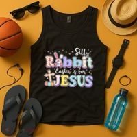 Silly Rabbit Easter Is For Jesus Tank Top thumb 4