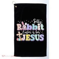 Silly Rabbit Easter Is For Jesus Golf Towel thumb 0