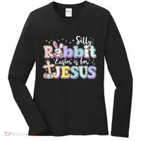 Silly Rabbit Easter Is For Jesus Women's Long Sleeve Shirt thumb 0