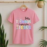 Silly Rabbit Easter Is For Jesus T-Shirt thumb 2