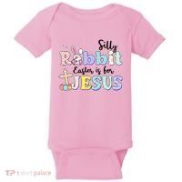Silly Rabbit Easter Is For Jesus Baby Bodysuit thumb 0