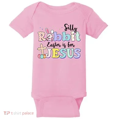 Silly Rabbit Easter Is For Jesus Baby Bodysuit