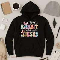 Silly Rabbit Easter Is For Jesus Cute Bunny Christian Faith Hoodie thumb 3
