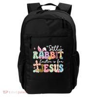 Silly Rabbit Easter Is For Jesus Cute Bunny Christian Faith Backpack thumb 0