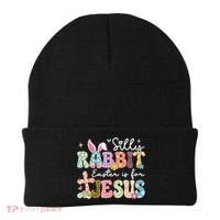 Silly Rabbit Easter Is For Jesus Cute Bunny Christian Faith Beanie thumb 0