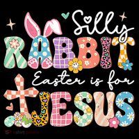 Silly Rabbit Easter Is For Jesus Cute Bunny Christian Faith Women's Hoodie thumb 2
