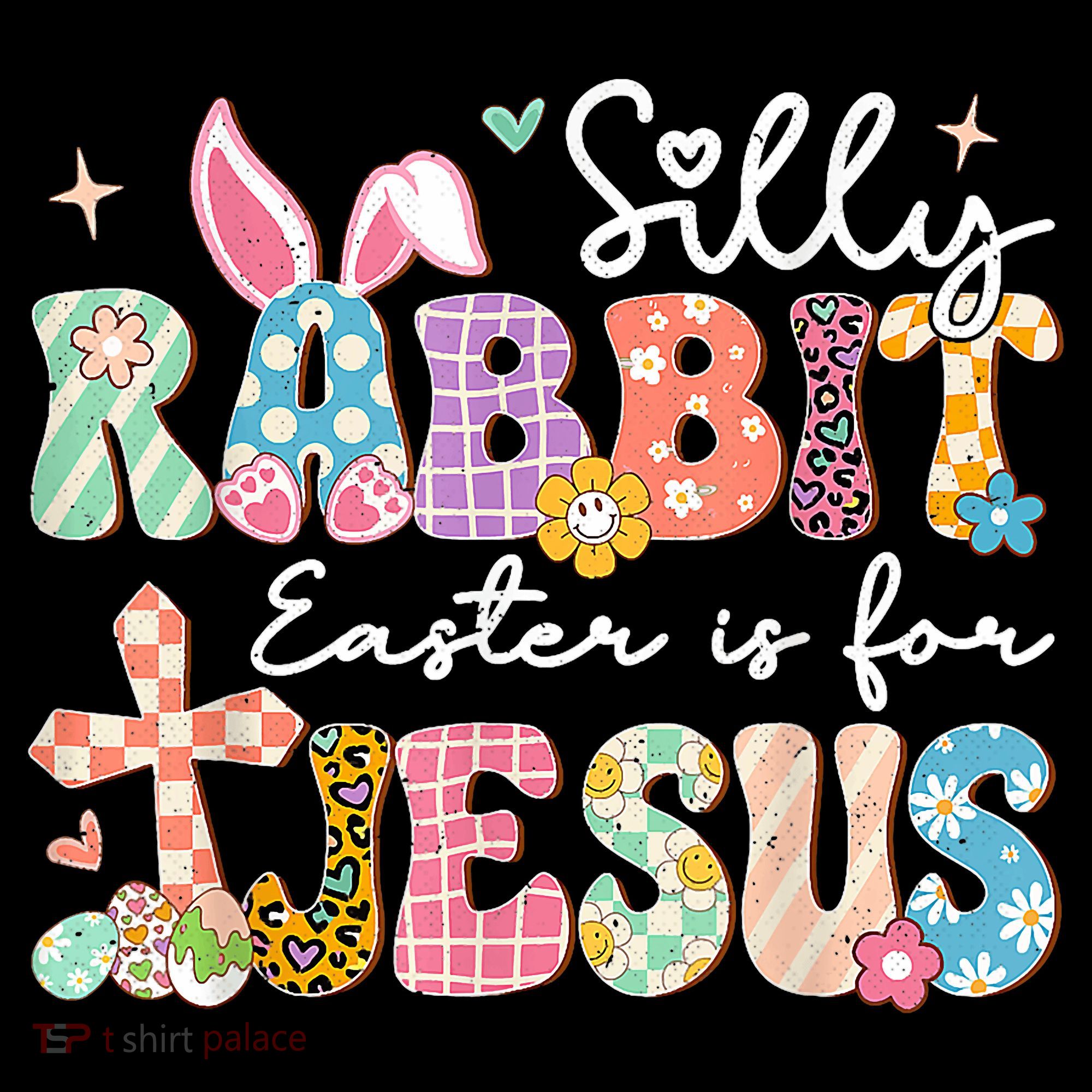 Silly Rabbit Easter Is For Jesus Cute Bunny Christian Faith Women's Hoodie