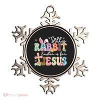 Silly Rabbit Easter Is For Jesus Cute Bunny Christian Faith Ornament thumb 0