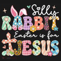 Silly Rabbit Easter Is For Jesus Cute Bunny Christian Faith Baby Bodysuit thumb 2